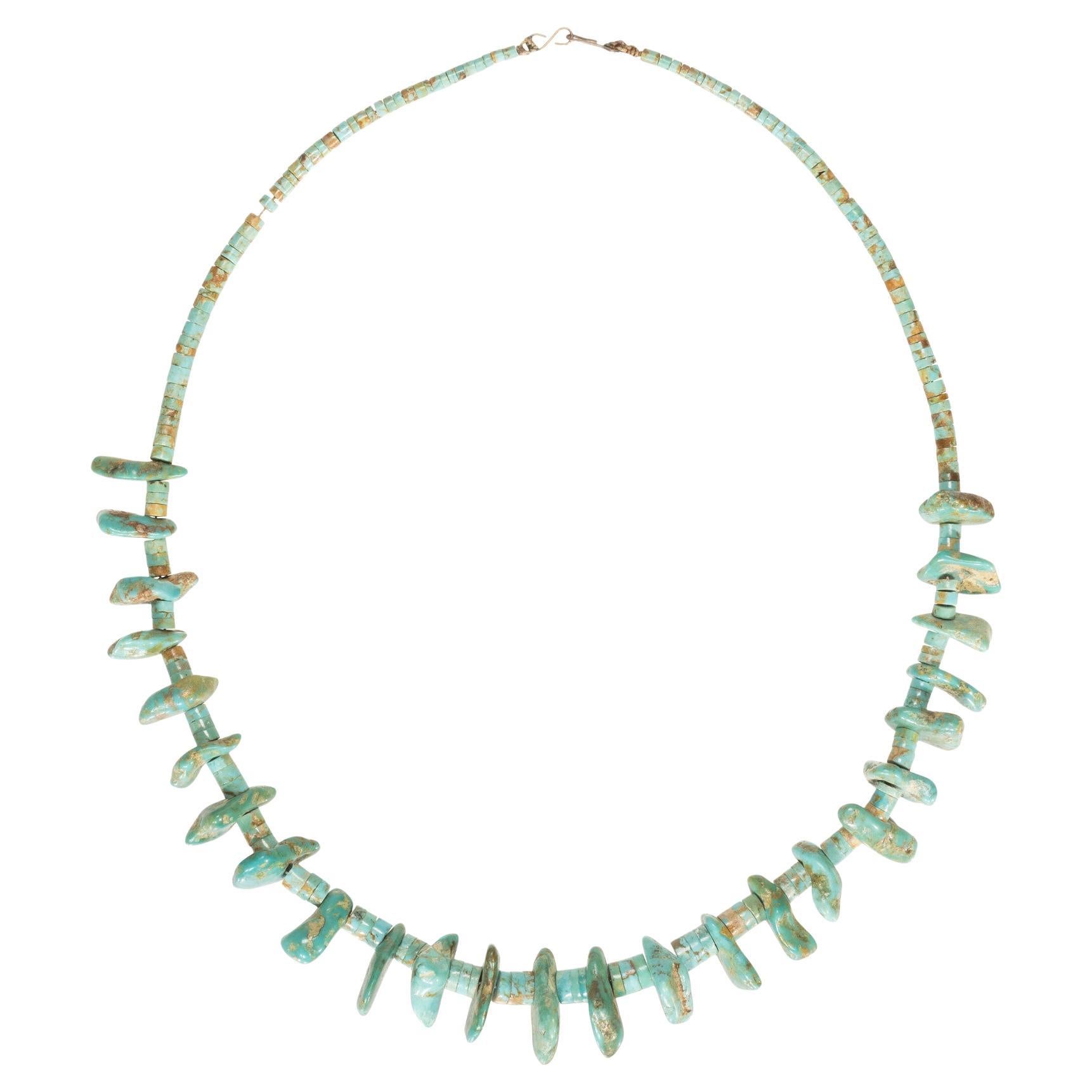 Damele Turquoise Beaded Necklace For Sale