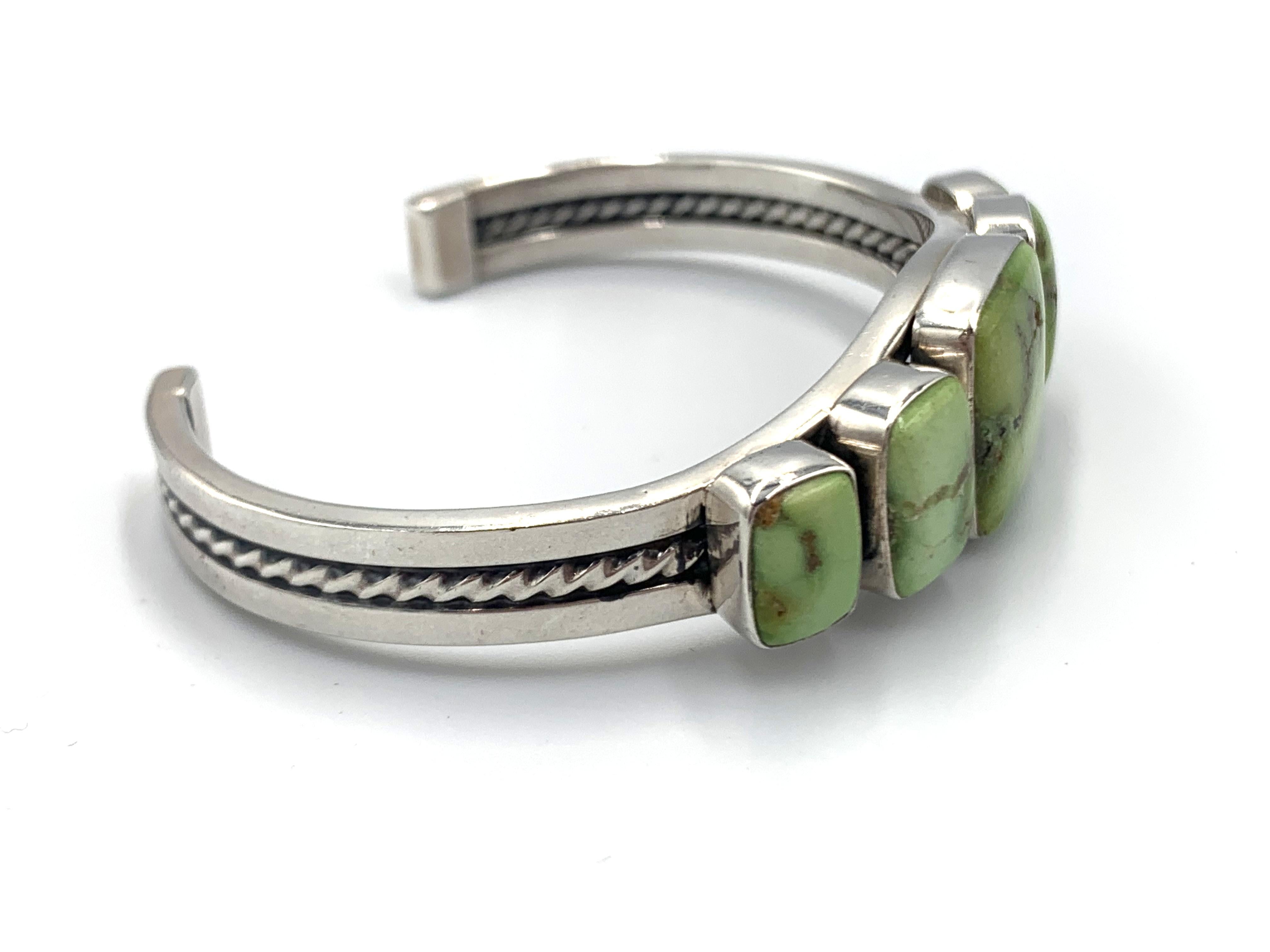 Nativo americano Bracciale Damele in turchese e argento sterling in vendita