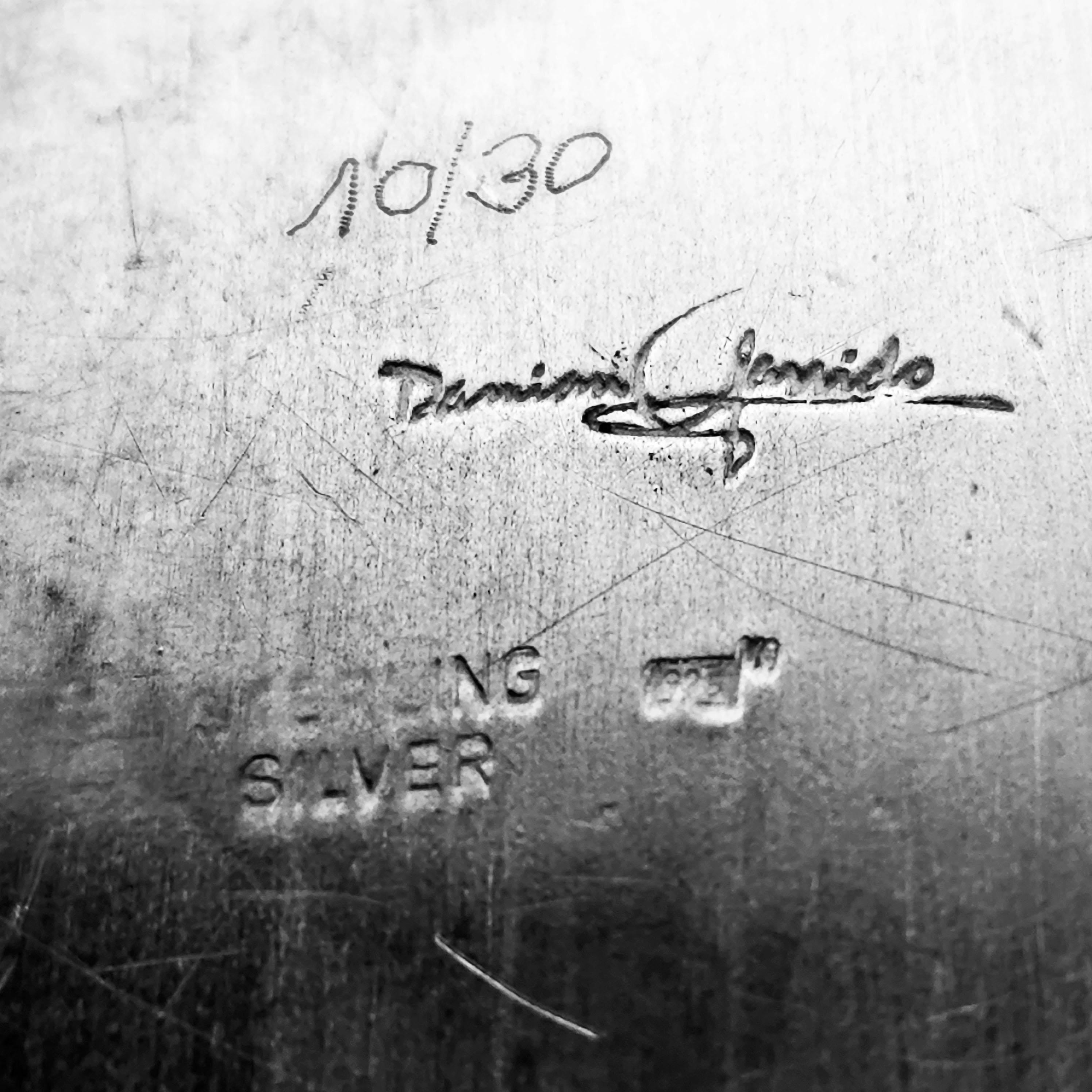 Damian Garrido Sterling Silver Candelabra Centrepiece Candlesticks, 1997 For Sale 2