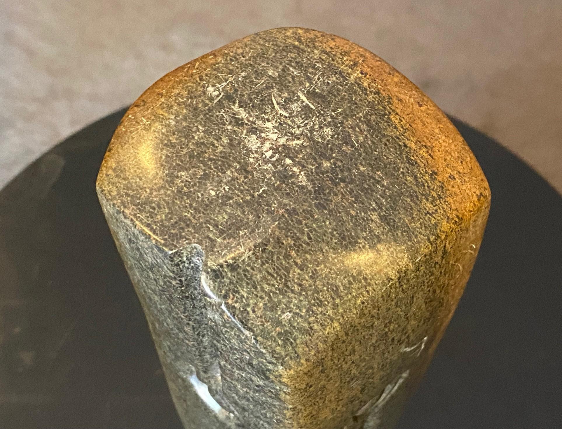 Damian Manuhwa Signed African Zimbabwean Shona Abstract Figure Stone Sculpture For Sale 9