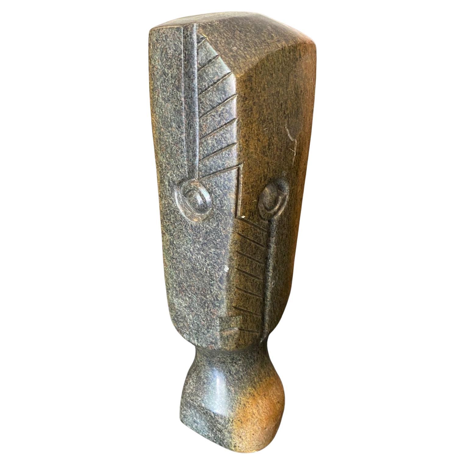 Damian Manuhwa Escultura en piedra de figura abstracta africana zimbabuense shona firmada