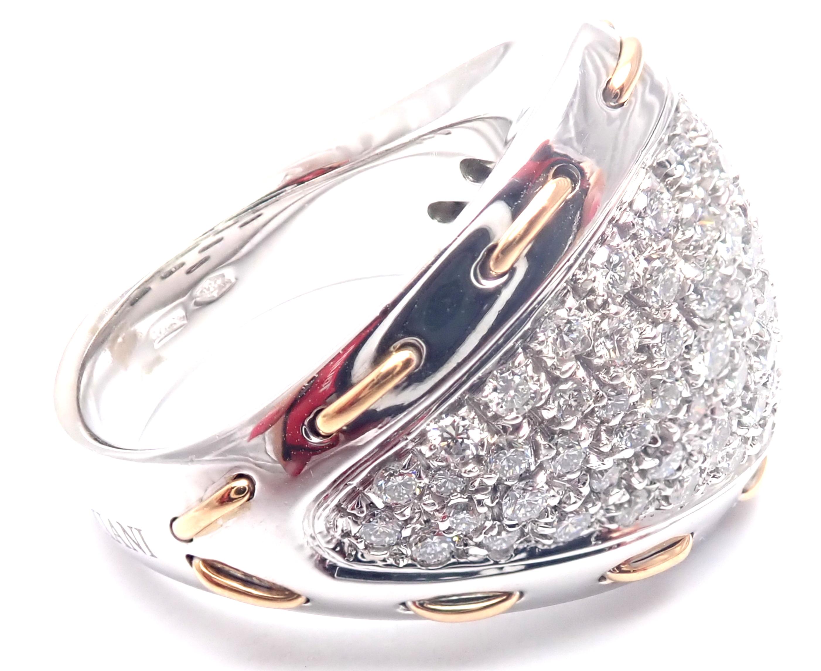 Round Cut Damiani 1.36 Carat Diamond Cocktail White Gold Ring For Sale