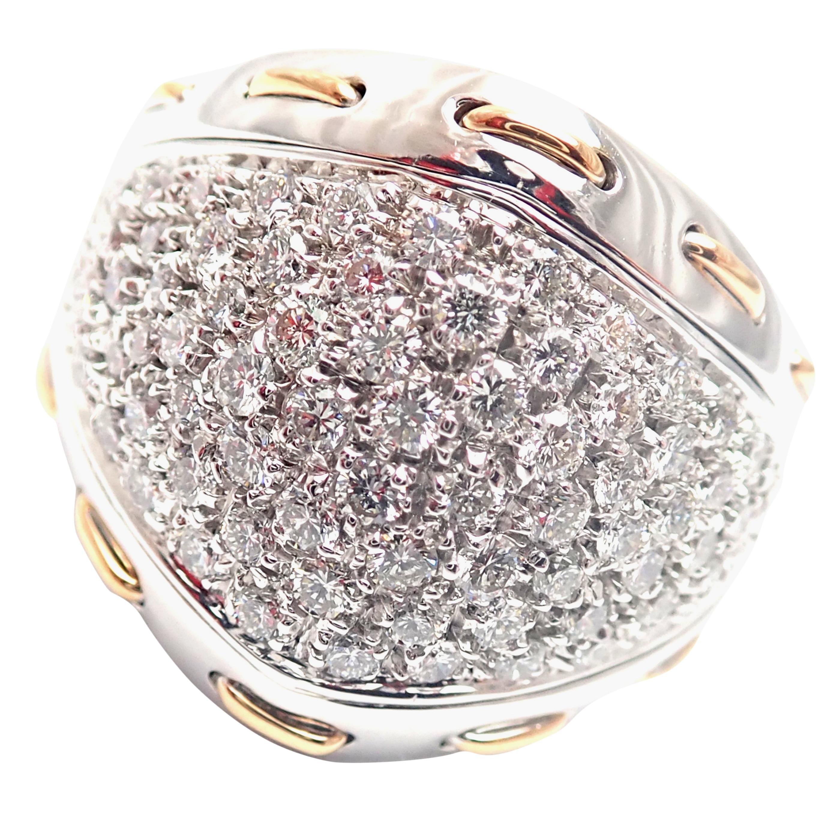 Damiani Bague cocktail en or blanc avec diamants de 1,36 carat