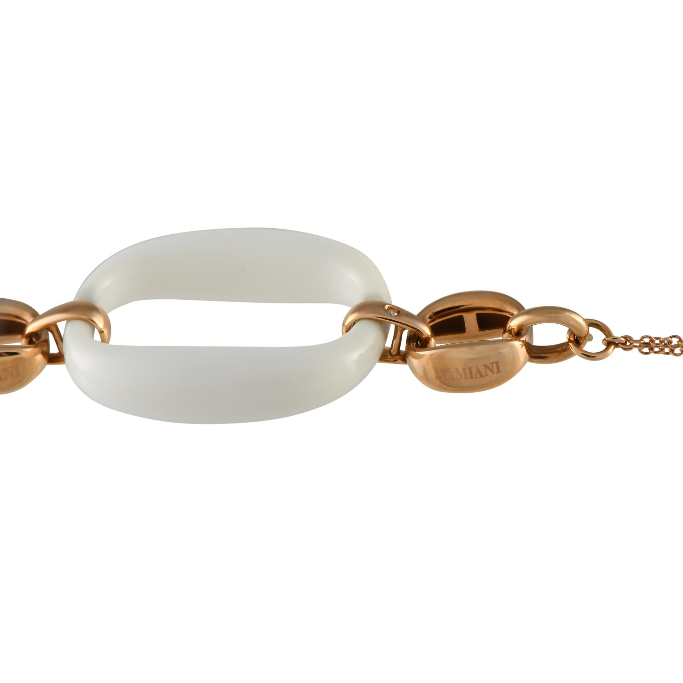 Damiani 18K Rose Gold Agate Necklace In New Condition For Sale In Southampton, PA