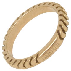 Damiani 18K Rose Gold Band Ring Timeless Italian Elegance 6.5 Size