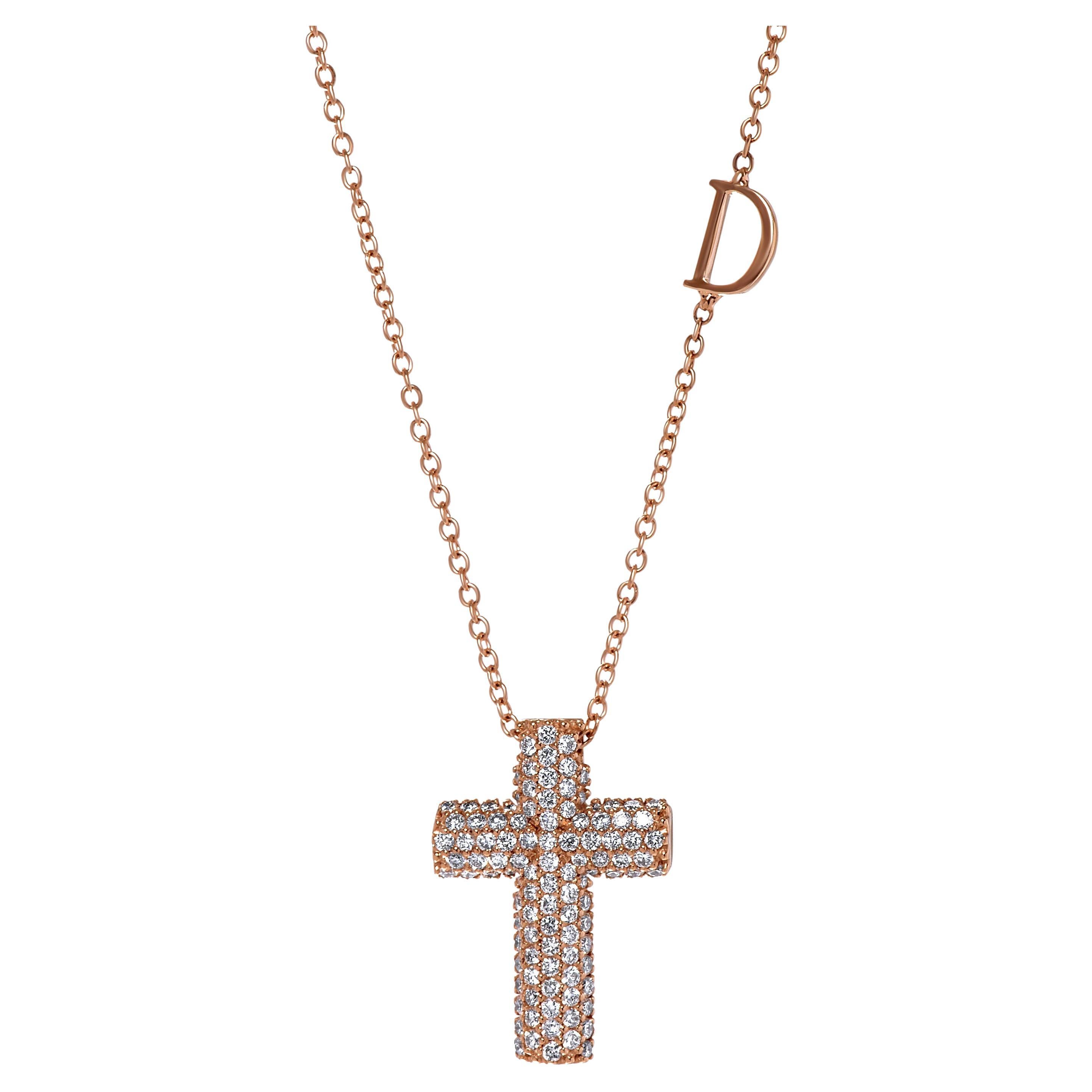 Victorian Rose Cut Diamond 18k Yellow Gold Cross Pendant For Sale at ...
