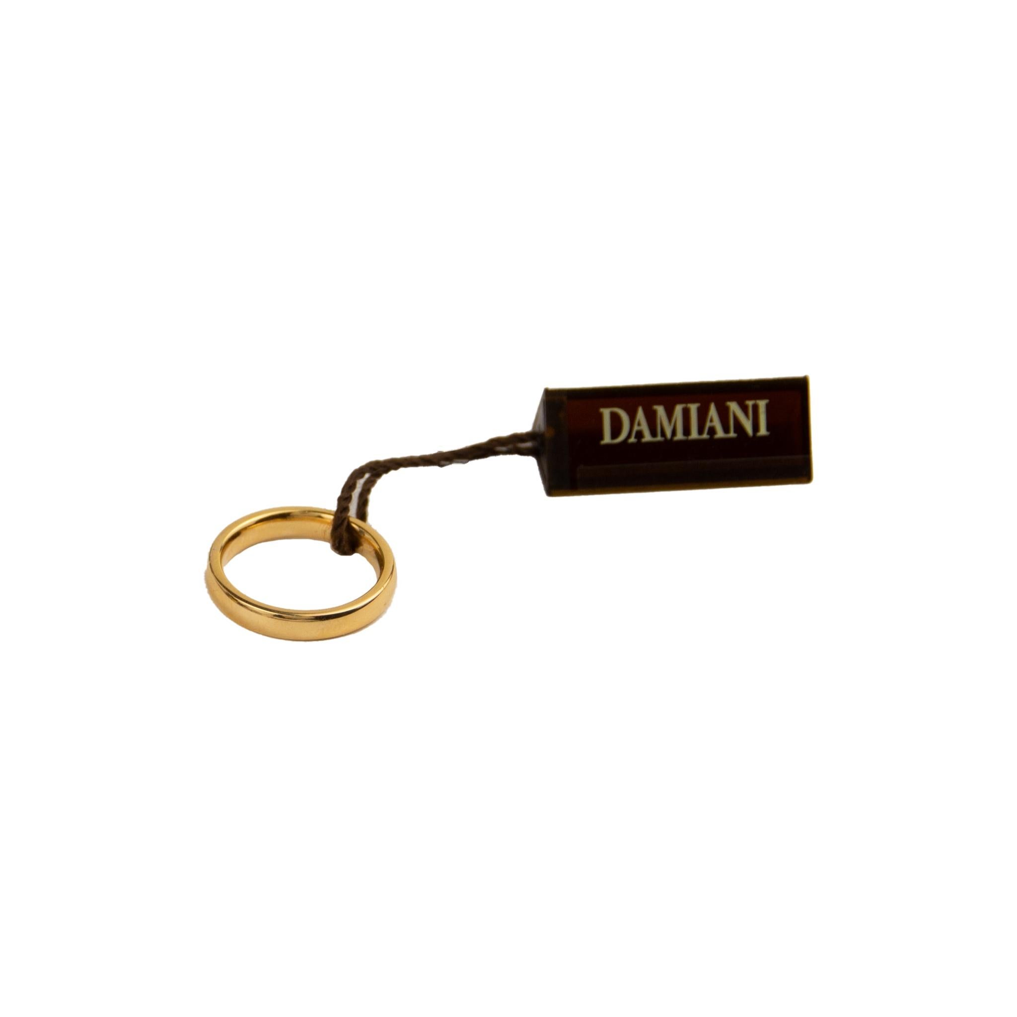 Modern Damiani 18k Rose Gold Ladies Band Ring For Sale