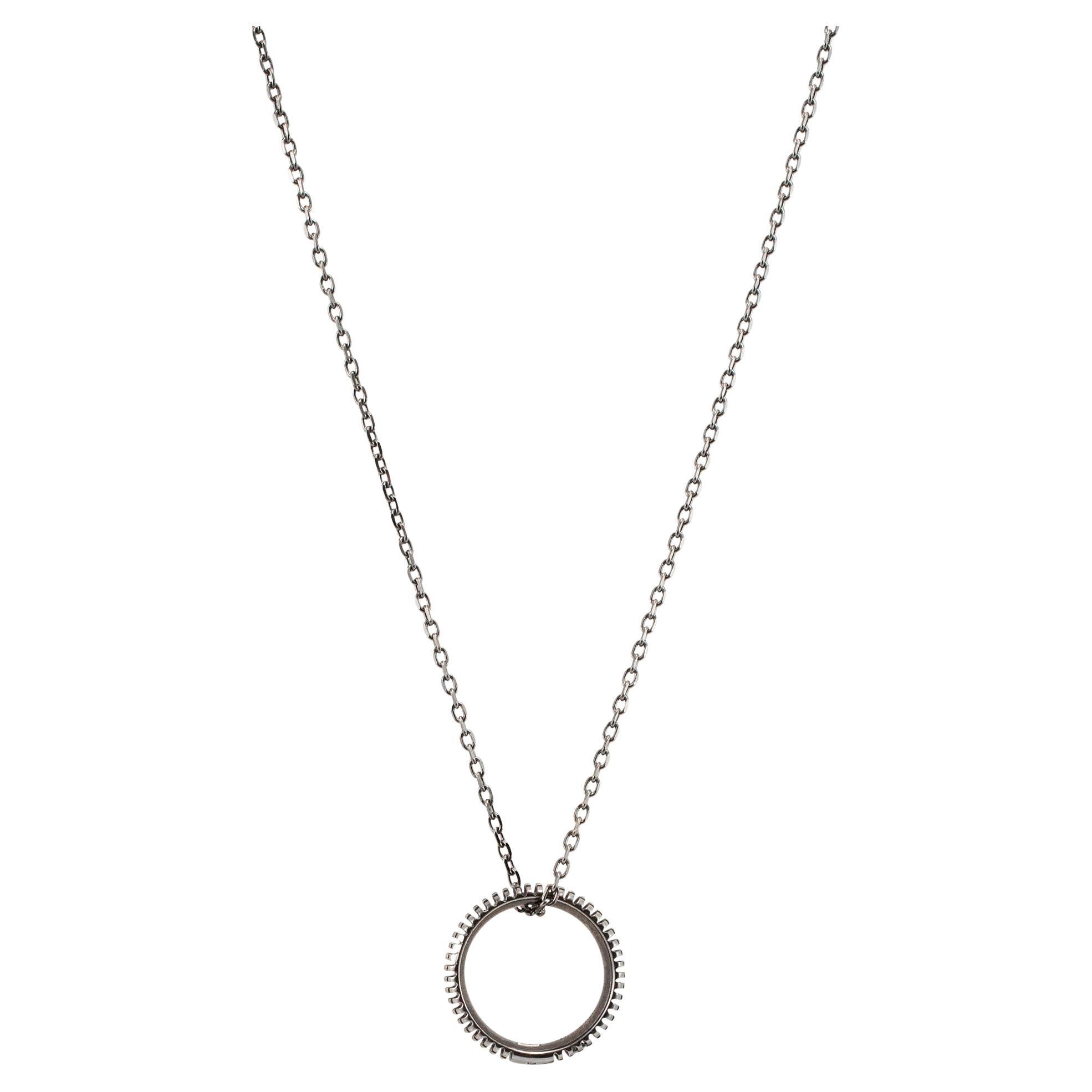 Damiani 18K White Gold & Black Rhodium Diamond Metropolitan Pendant Necklace