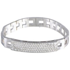 Damiani 18 Karat White Gold Diamond Link Bracelet