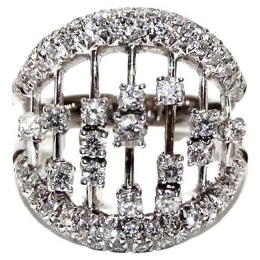 Damiani 18K White Gold Diamond Ring For Sale