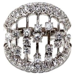 Damiani 18K White Gold Diamond Ring