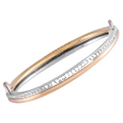 Damiani 18K White, Yellow, and Rose Gold 0.40 Ct Diamond Bracelet