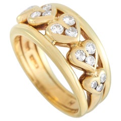Damiani 18K Yellow Gold 0.47 Ct Diamond Ring