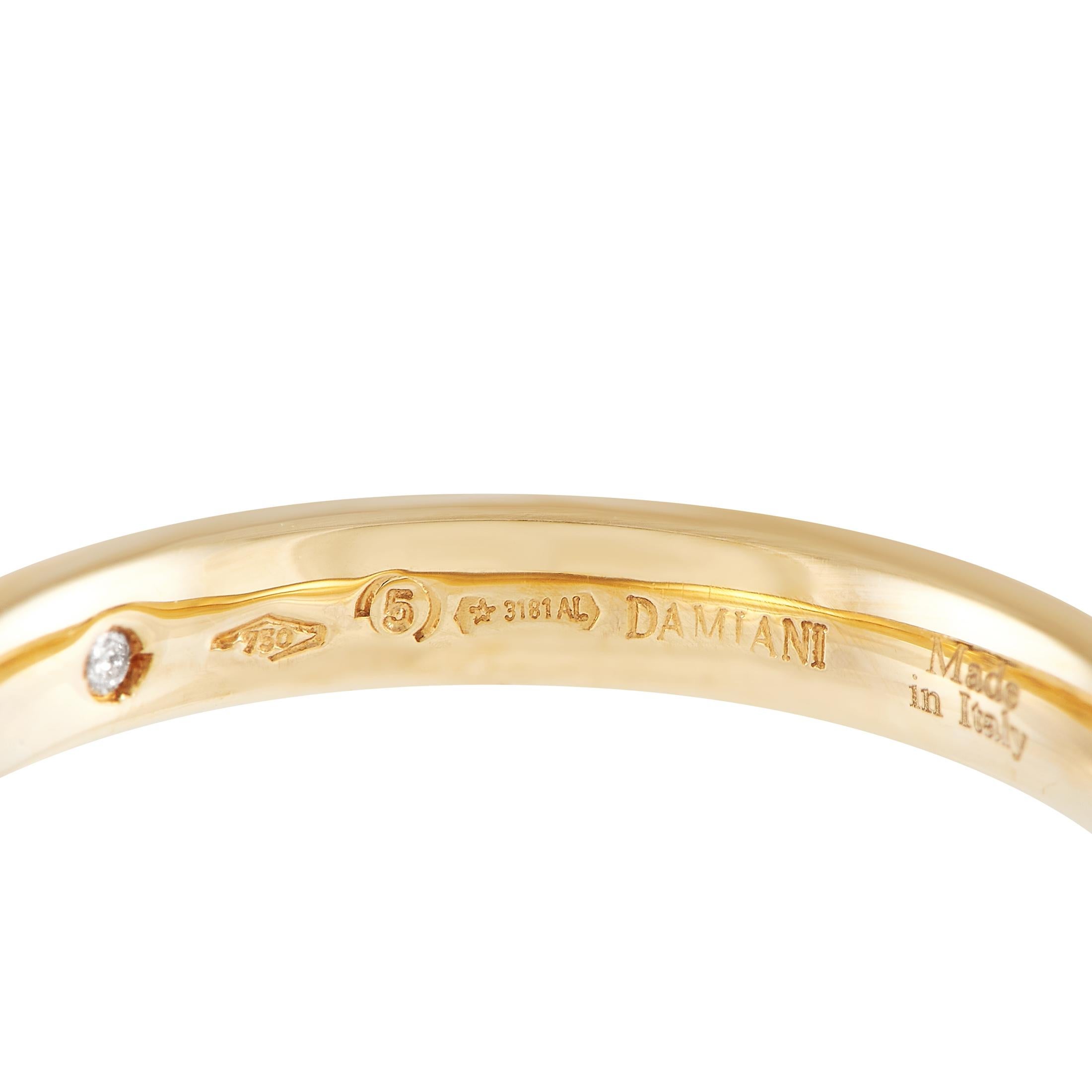 Women's or Men's Damiani 18k Yellow Gold Band Ring