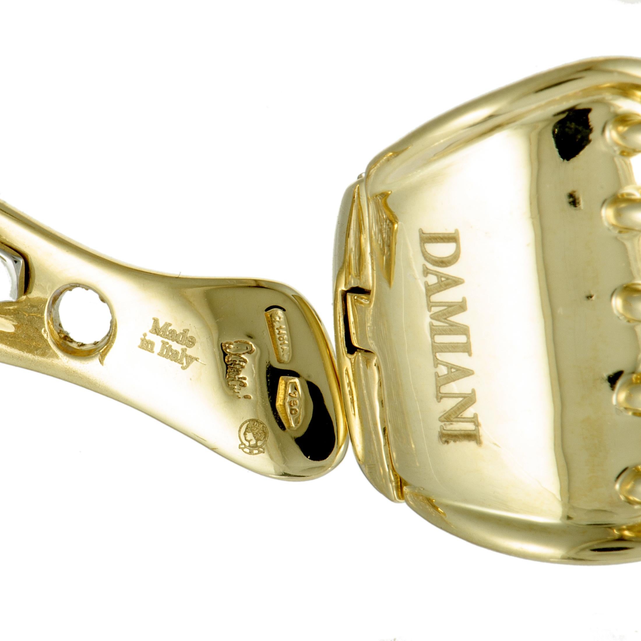 Women's Damiani 18 Karat Yellow Gold Diamond Huggie Earrings