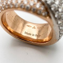 Bague de cocktail Damiani en or multicolore « Gomitolo » sertie d'un diamant de 5 carats