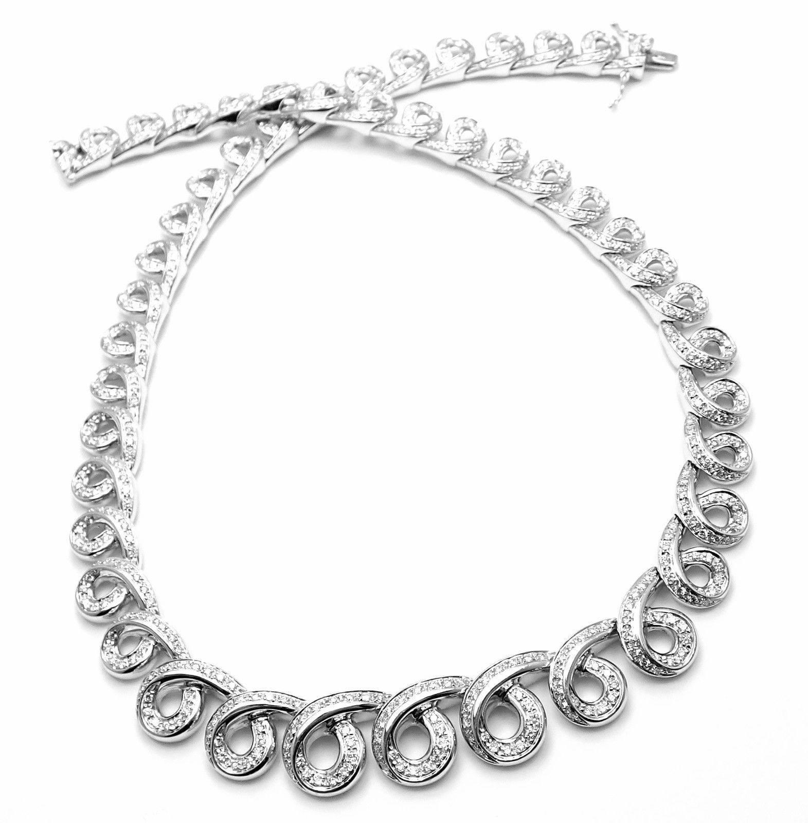 Damiani 8 Carat Diamond White Gold Necklace 1