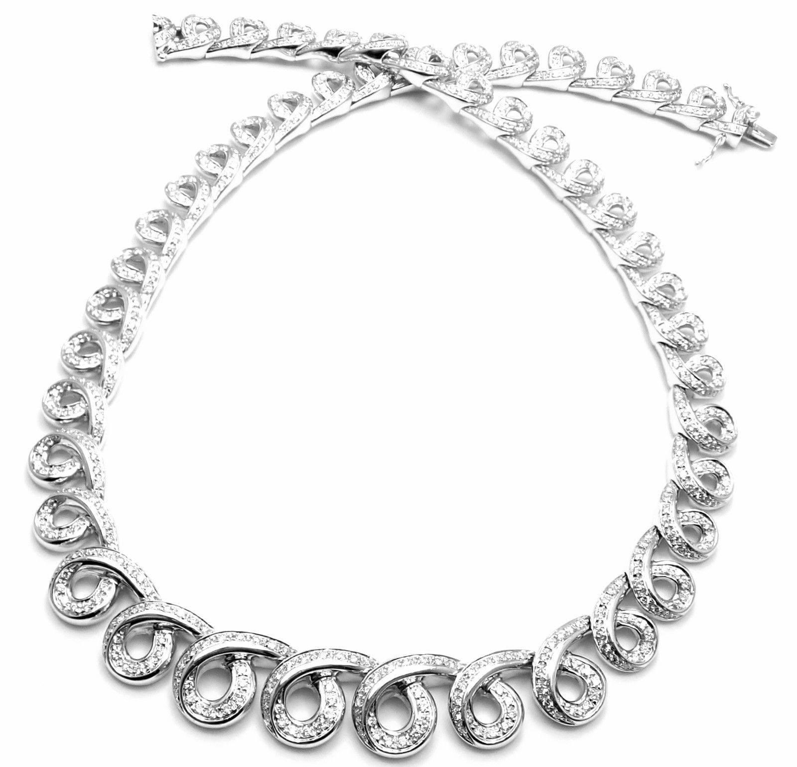 Damiani 8 Carat Diamond White Gold Necklace 2