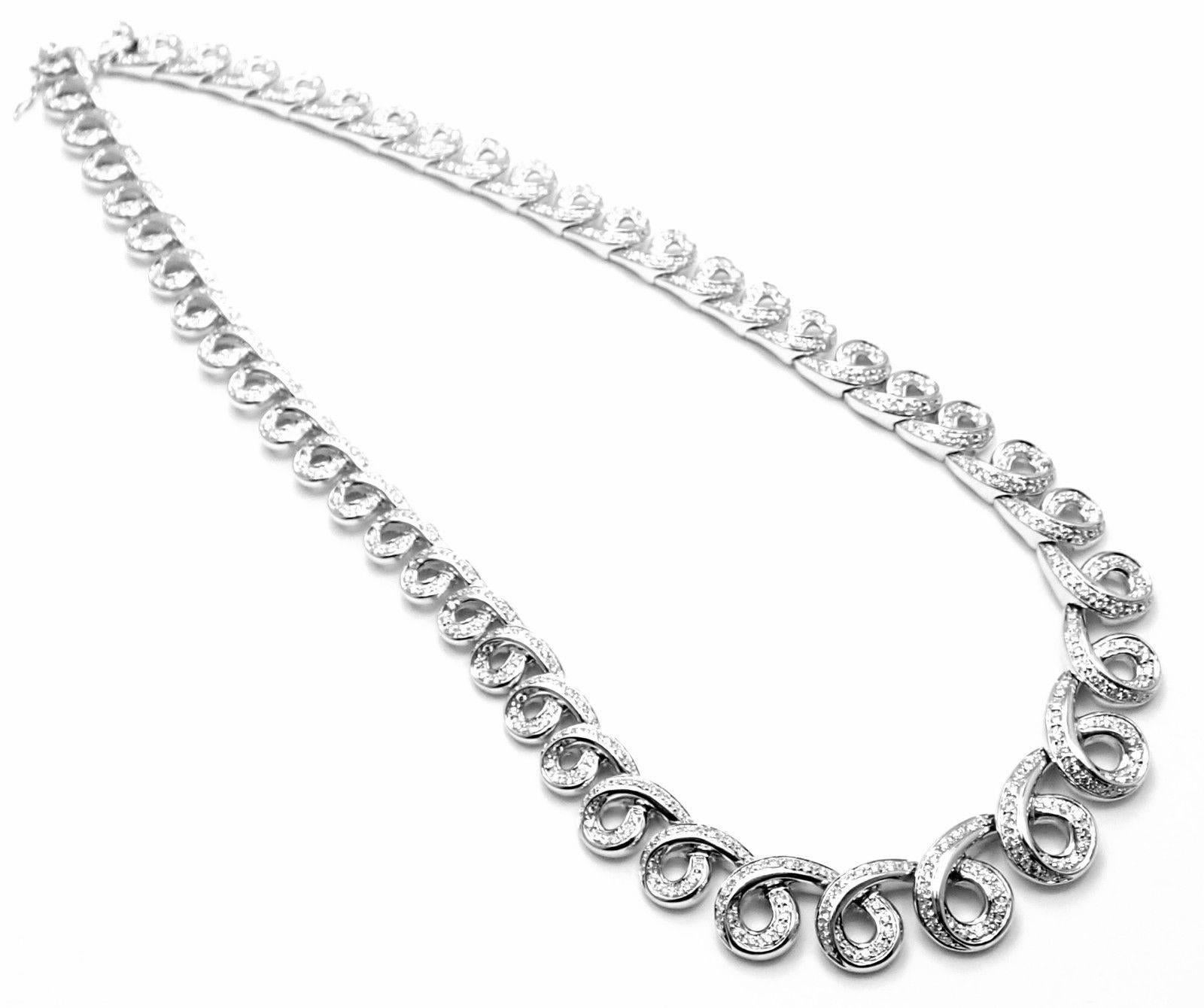 Damiani 8 Carat Diamond White Gold Necklace 3