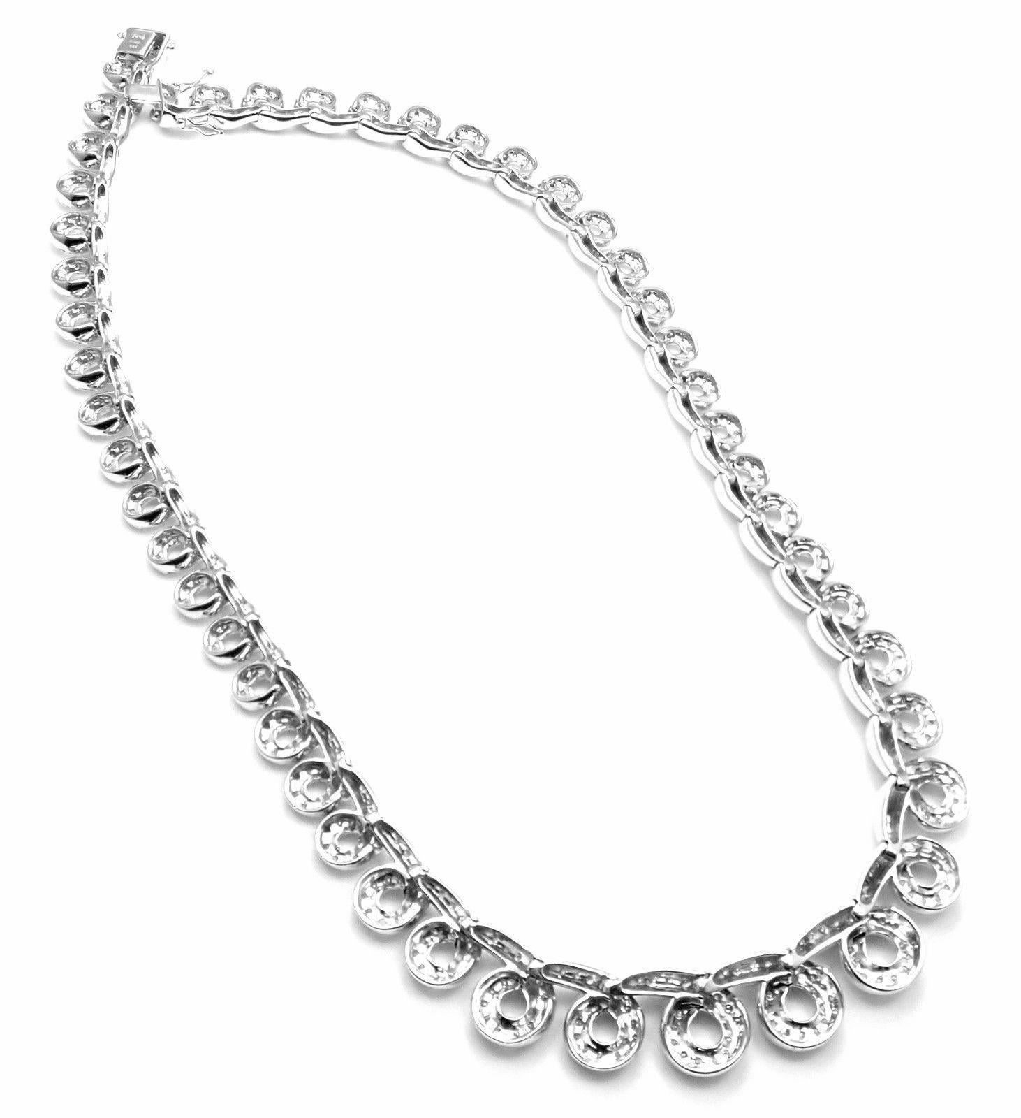 Damiani 8 Carat Diamond White Gold Necklace 4