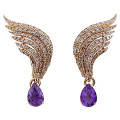 Damiani Amethyst Diamond Earrings