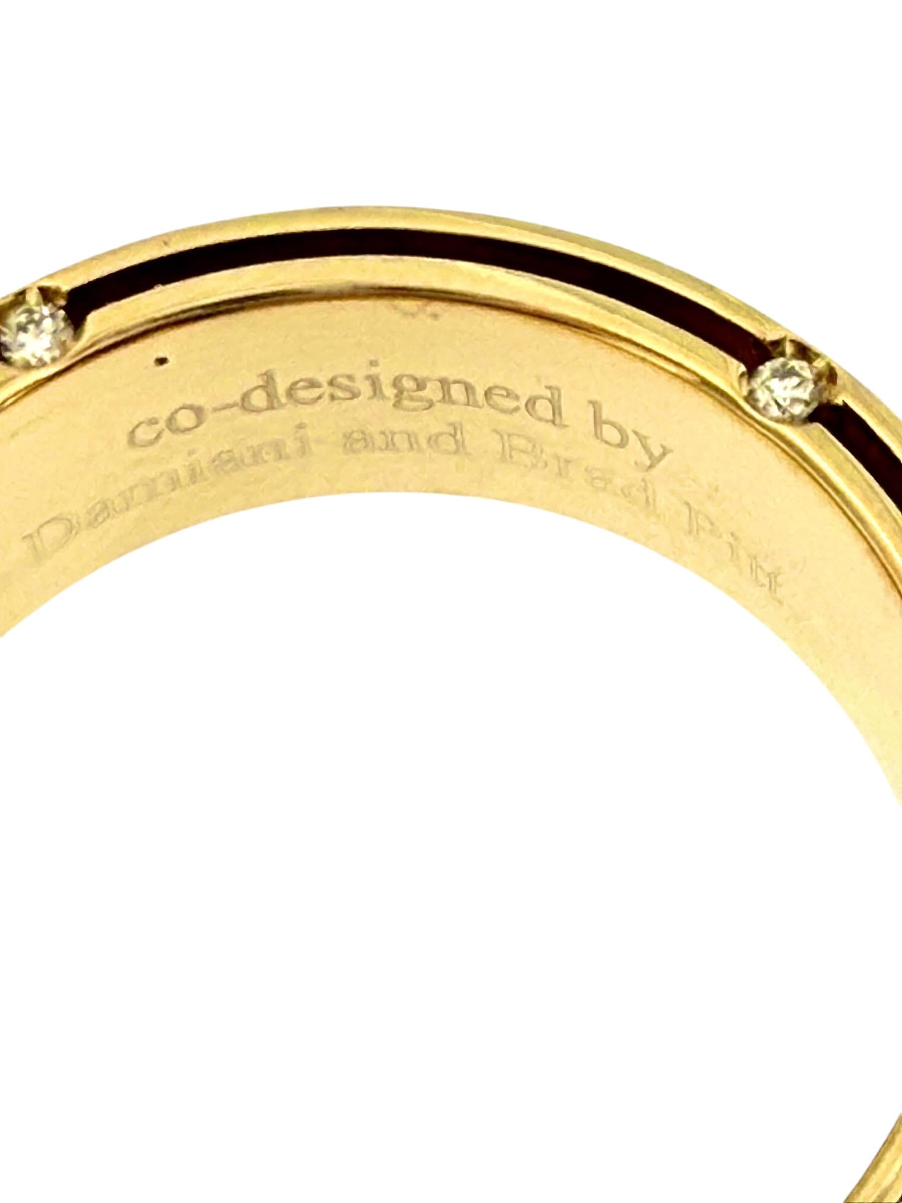 Damiani und Brad Pitt Gelbgold-Ring mit Diamanten im Angebot 4