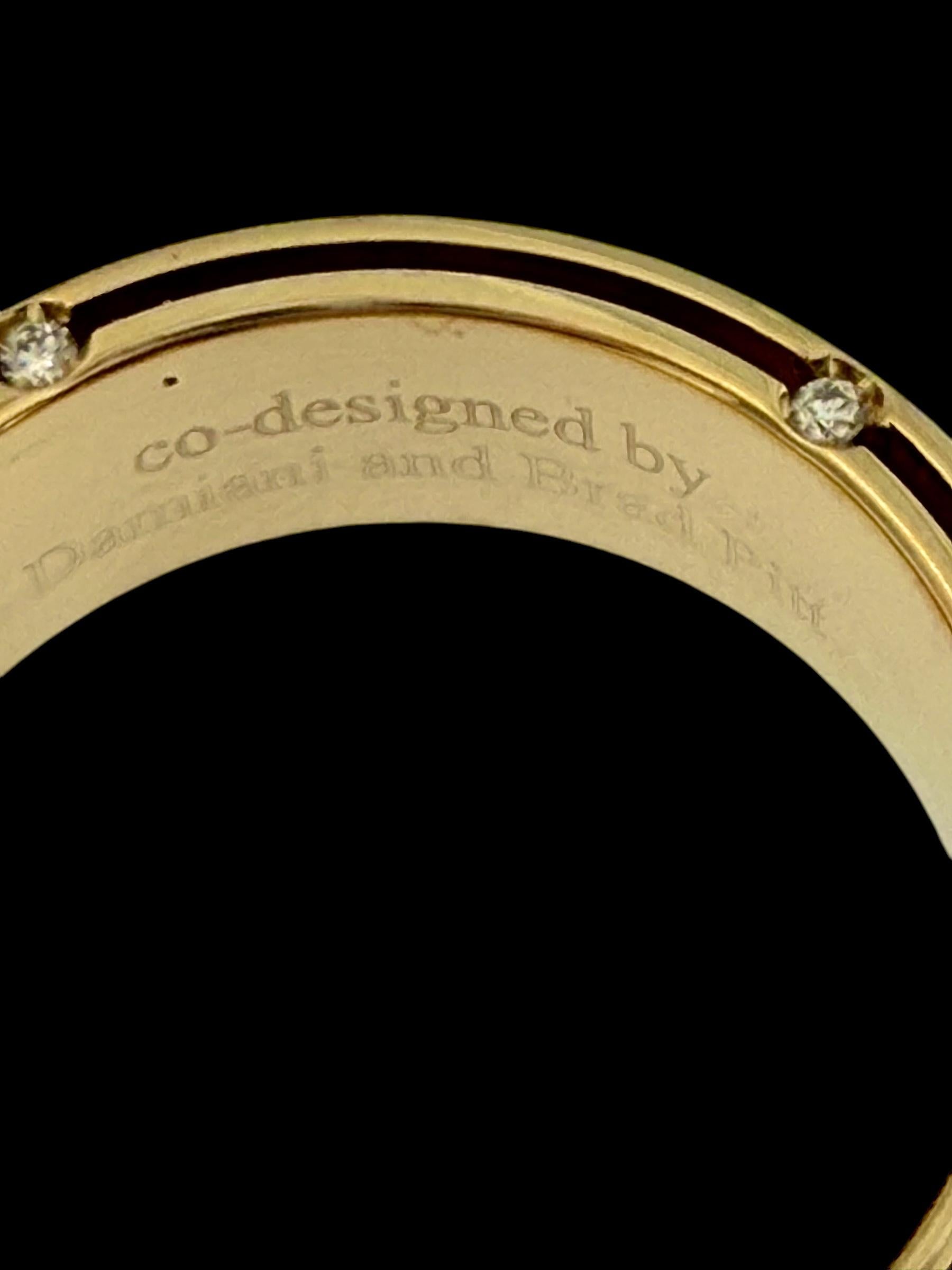 Damiani und Brad Pitt Gelbgold-Ring mit Diamanten im Angebot 7