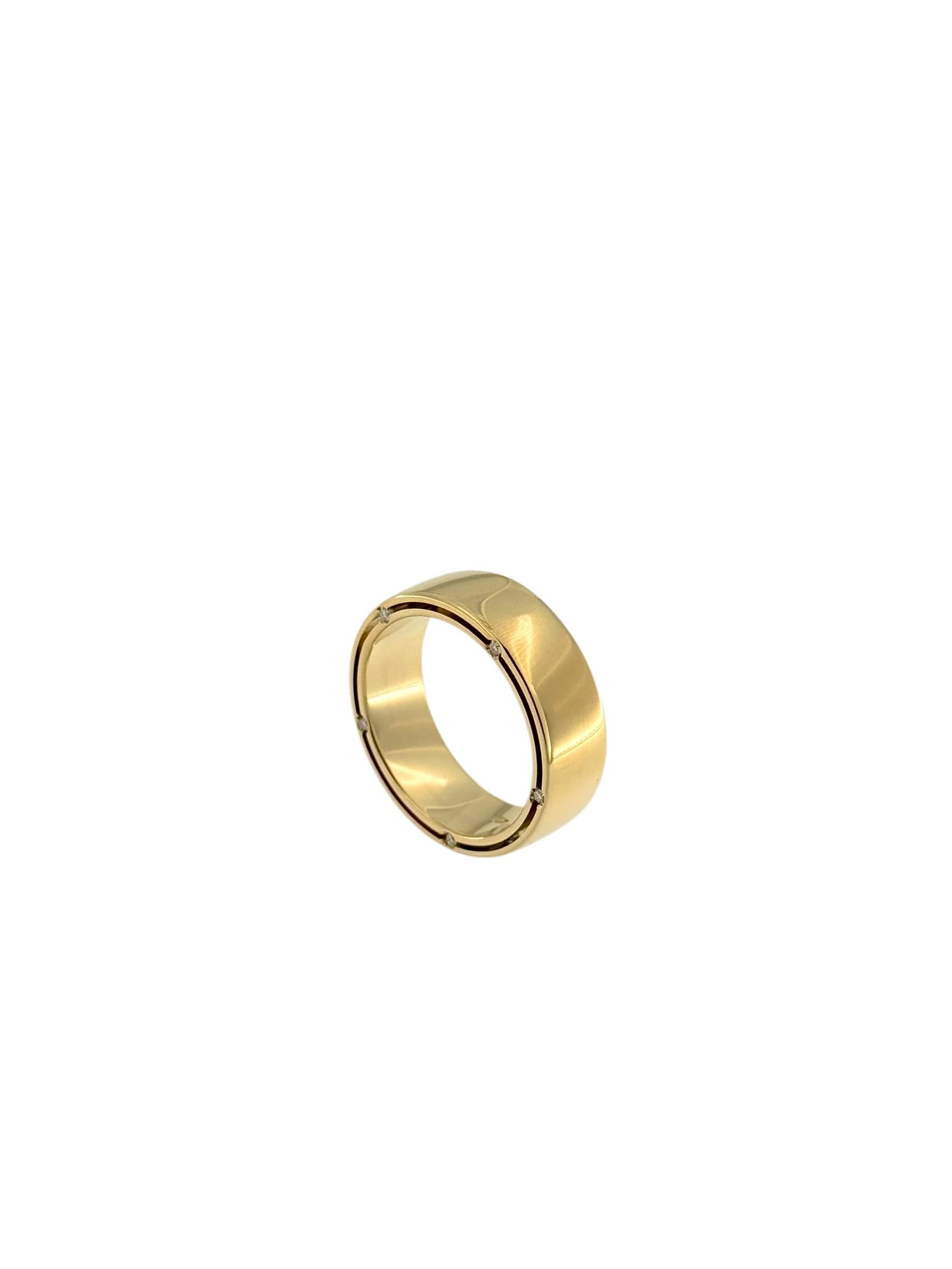 Damiani und Brad Pitt Gelbgold-Ring mit Diamanten im Zustand „Gut“ im Angebot in Esch sur Alzette, Esch-sur-Alzette