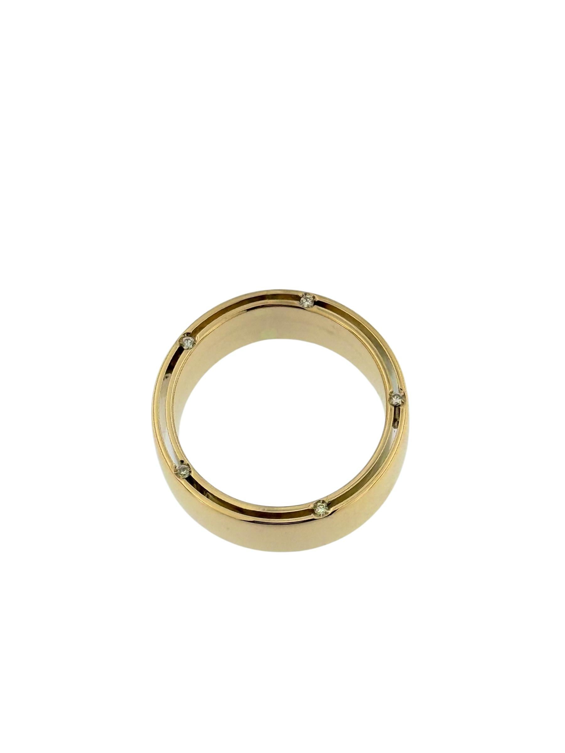 Damiani und Brad Pitt Gelbgold-Ring mit Diamanten im Angebot 1