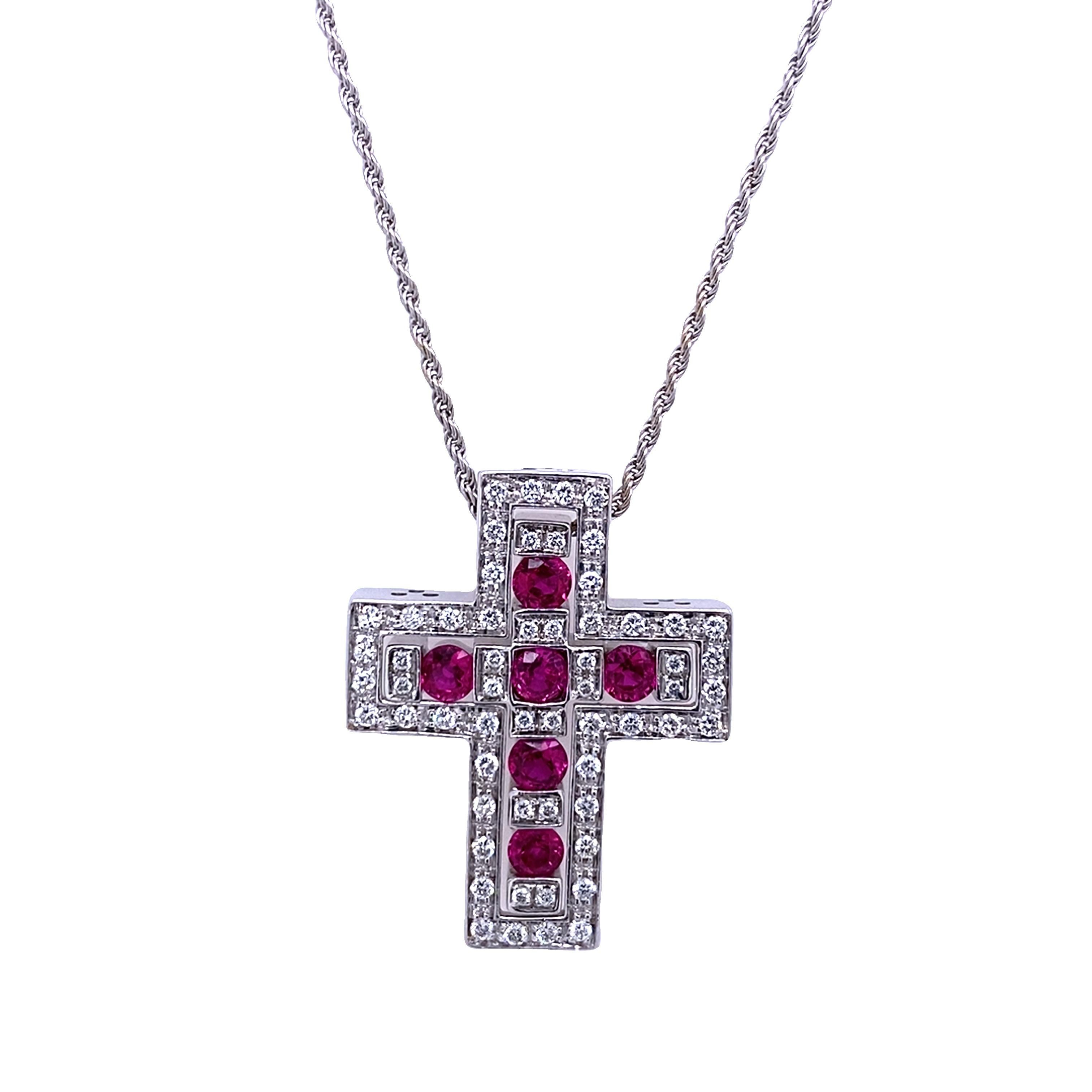 damiani cross necklace