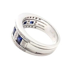 Damiani Belle Epoque Diamond and Sapphire White Gold Band Ring