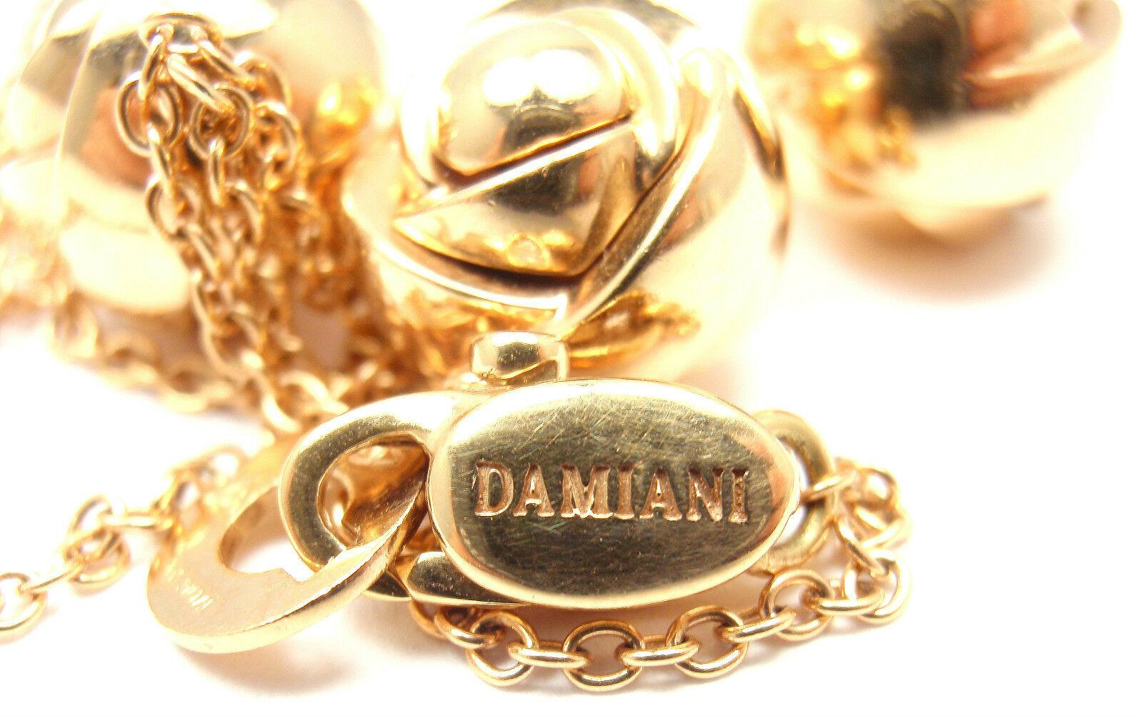 Brilliant Cut Damiani Bocciolo Diamond Rose and White Gold Flower Necklace