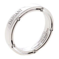 Damiani & Brad Pitt Diamond 18k White Gold Wedding Band Ring Size 58
