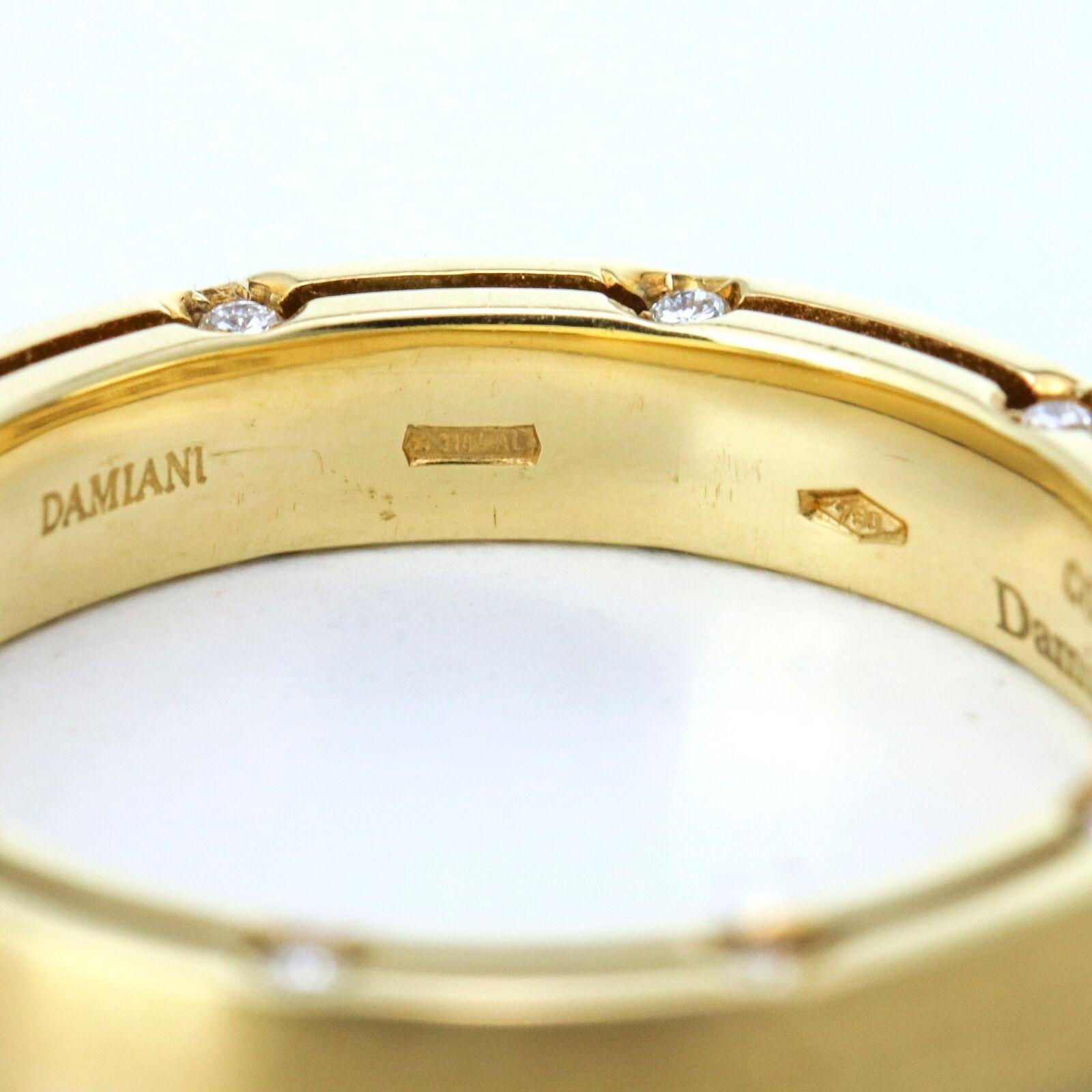 Damiani Brad Pitt Diamond Wedding Band in 18 Karat Yellow Gold In Good Condition For Sale In Fort Lauderdale, FL