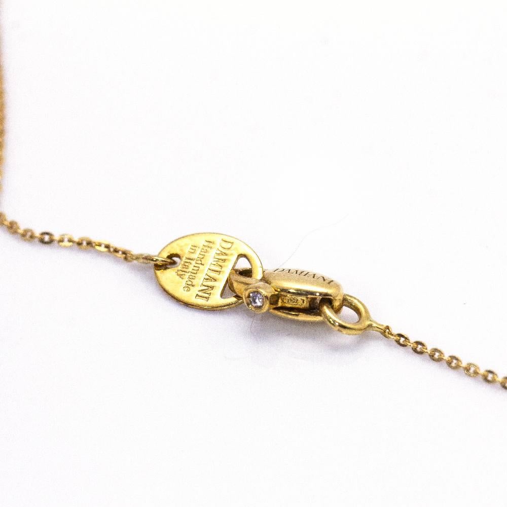 Women's DAMIANI Brand Necklace in Gold and Diamonds For Sale