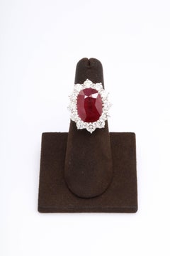 9 carat Burma Ruby and Diamond
