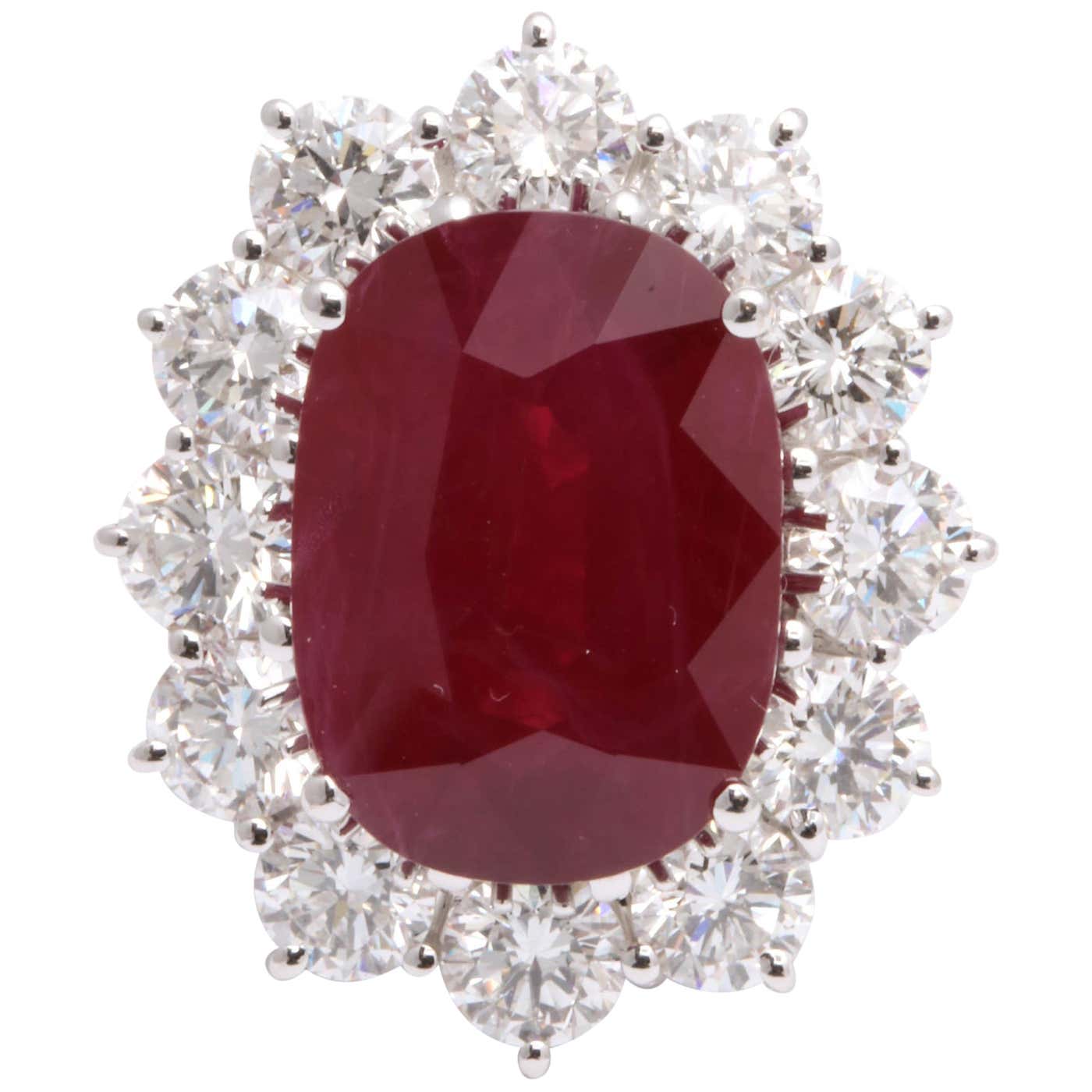 Ruby Number 9 9 carat Burma Ruby and Diamond For Sale at 1stDibs | sharon beverly gia ...