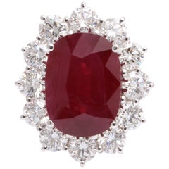 9 carat Burma Ruby and Diamond