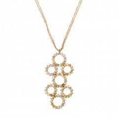 Damiani Charming Multicolor Diamonds Yellow Gold Pendant