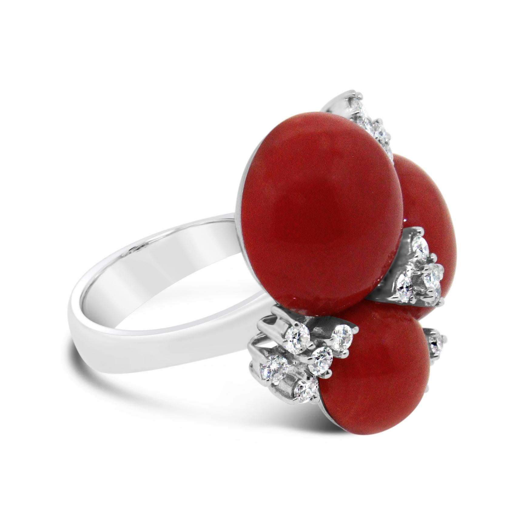 Women's Damiani Coral and Diamond Ring