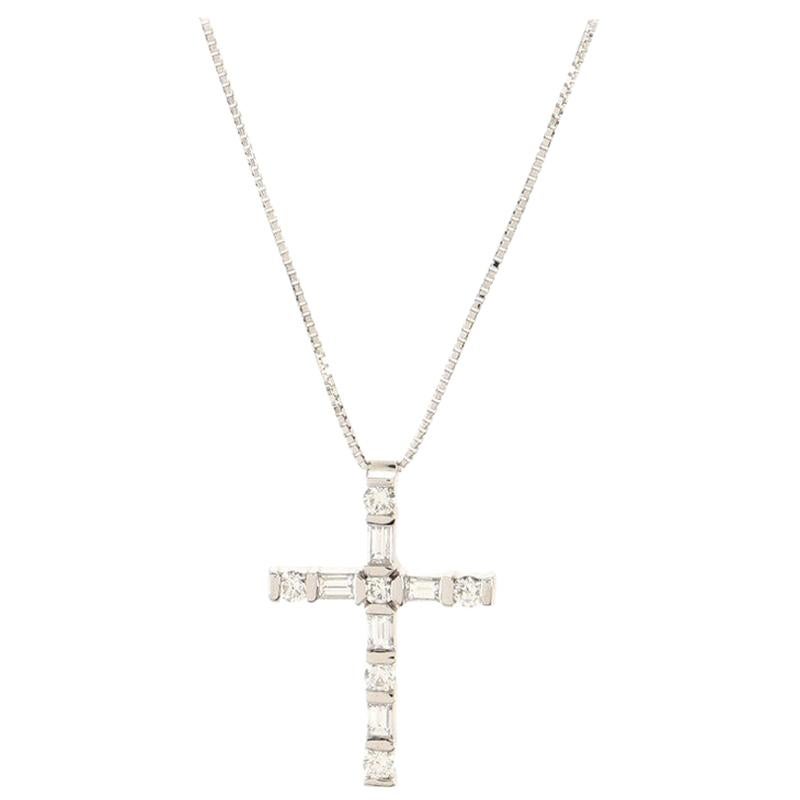 Damiani Cross Pendant Necklace 18K 