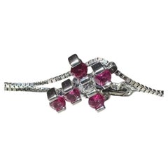 Damiani Cross Pink Rubies Brilliant-cut White Diamond Pendant