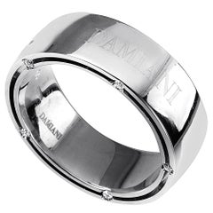 Damiani D. Side Women's 18 Karat White Gold Diamond Band Ring 20016589