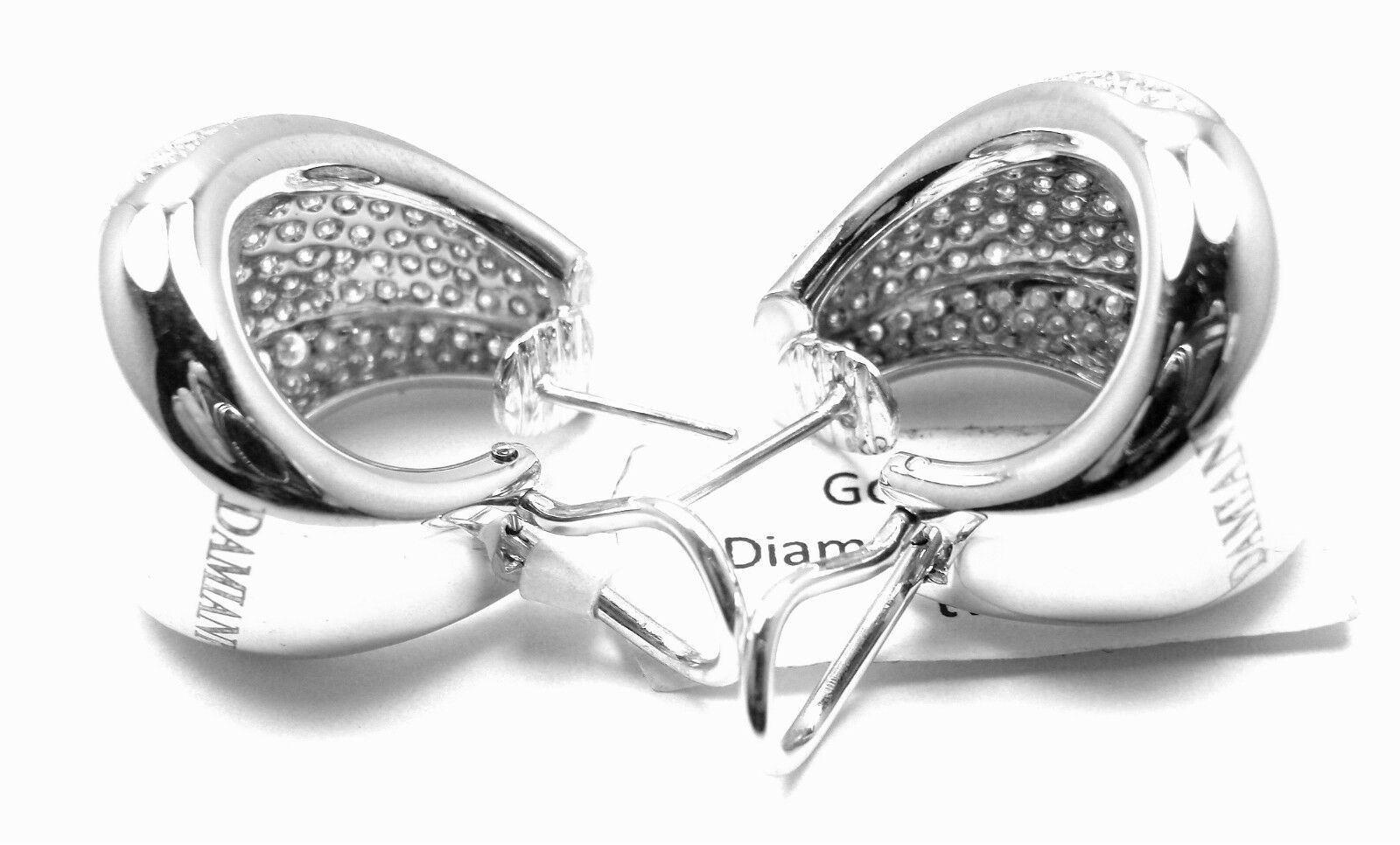 Damiani Da Definire Diamond White Gold Hoop Earrings For Sale 1