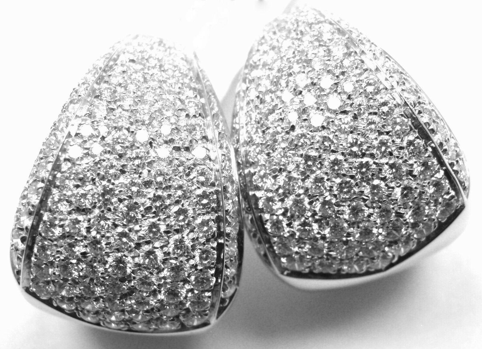 Damiani Da Definire Diamond White Gold Hoop Earrings For Sale 2
