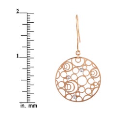 Damiani Damianissima 18 Karat Rose Gold Diamond Openwork Large Disk French Wire
