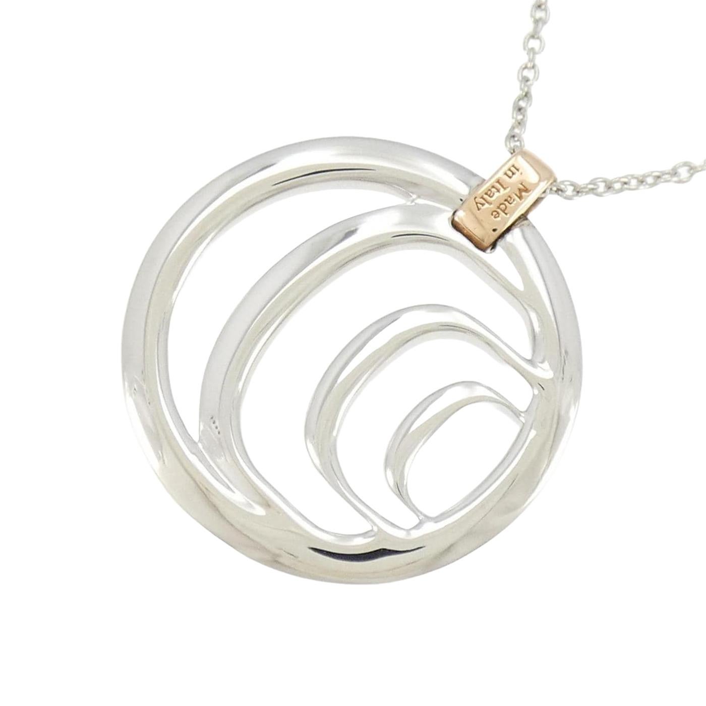 Damiani Damianissima 18K White and Pink Gold Diamond Pendant Necklace Corte redondo en venta