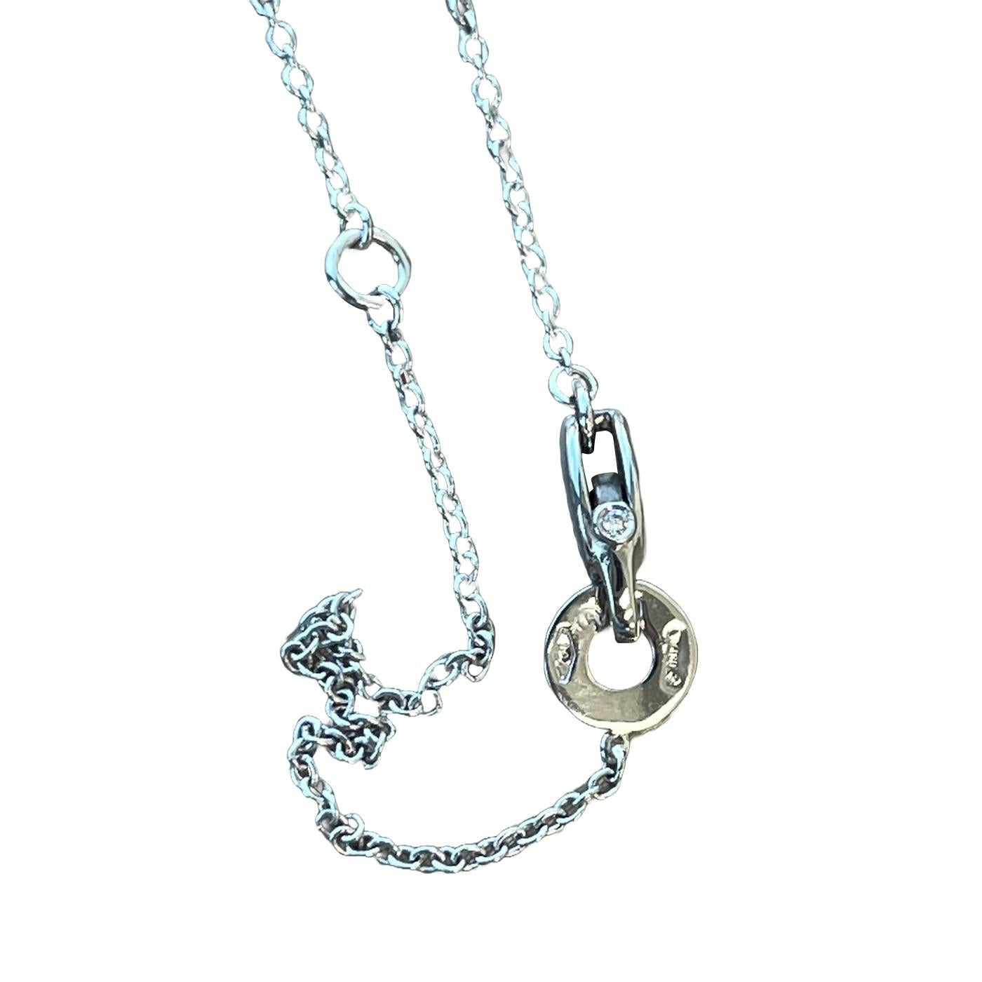 Damiani Damianissima 18K White and Pink Gold Diamond Pendant Necklace en venta 3