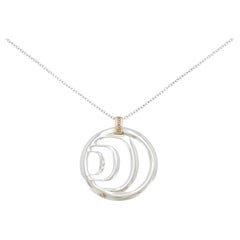 Damiani Damianissima 18K White and Pink Gold Diamond Pendant Necklace