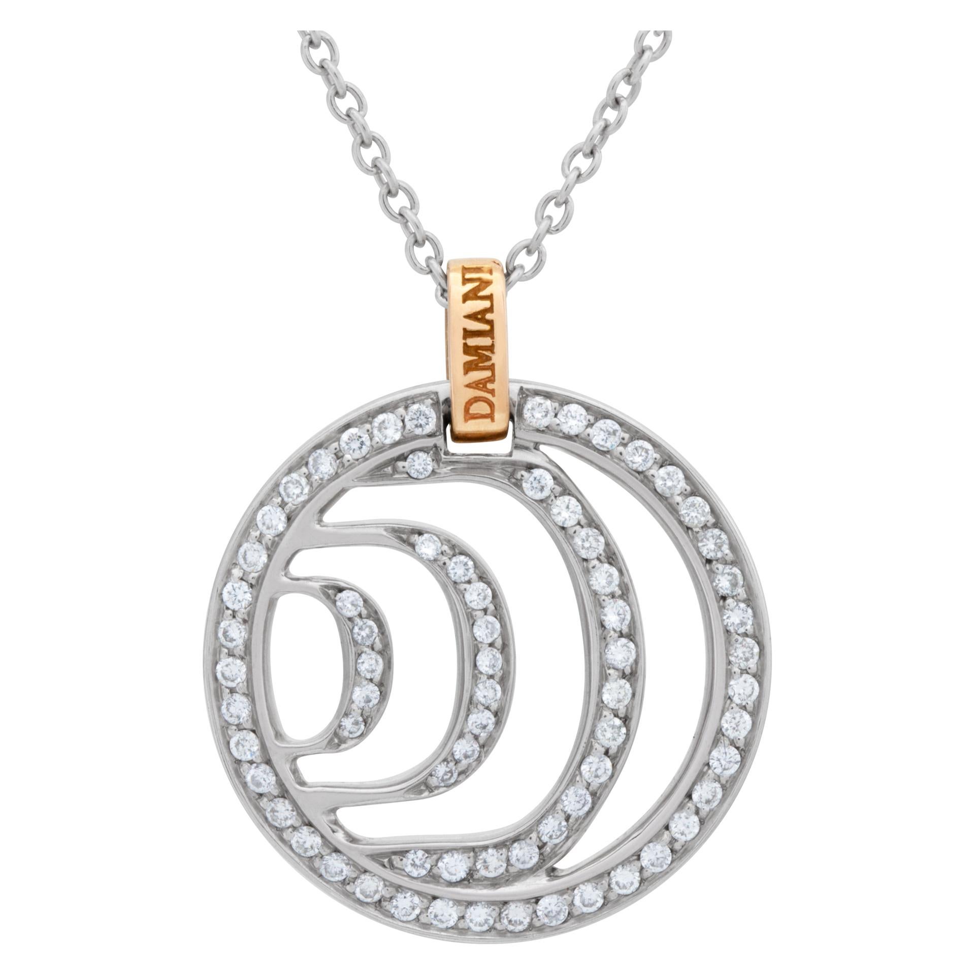 diamond d necklace